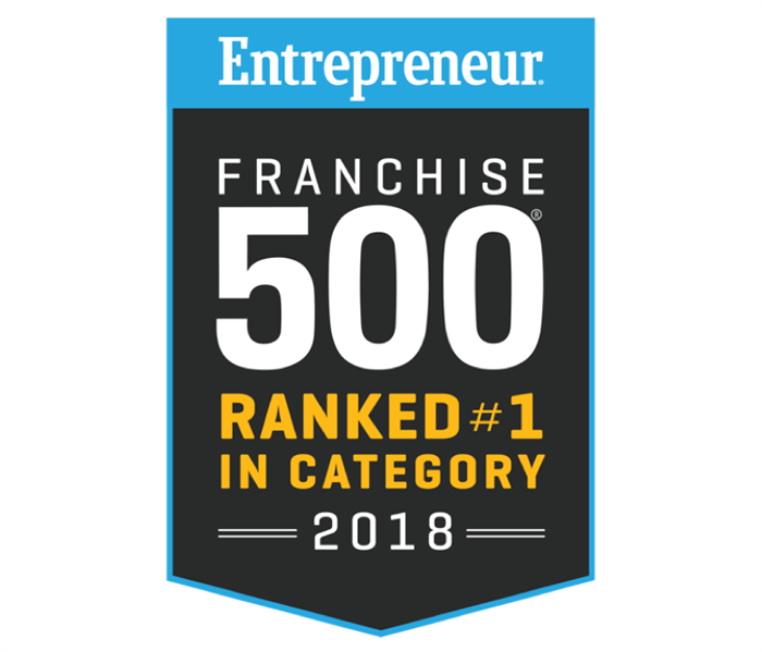 Blue and black badge with white letters stating #1 in category from Entrepreneur Magazine